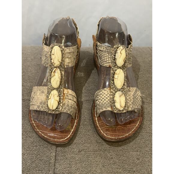 Sam Edelman Flat Strappy Sandals Women's size 6.5 M - Picture 1 of 8